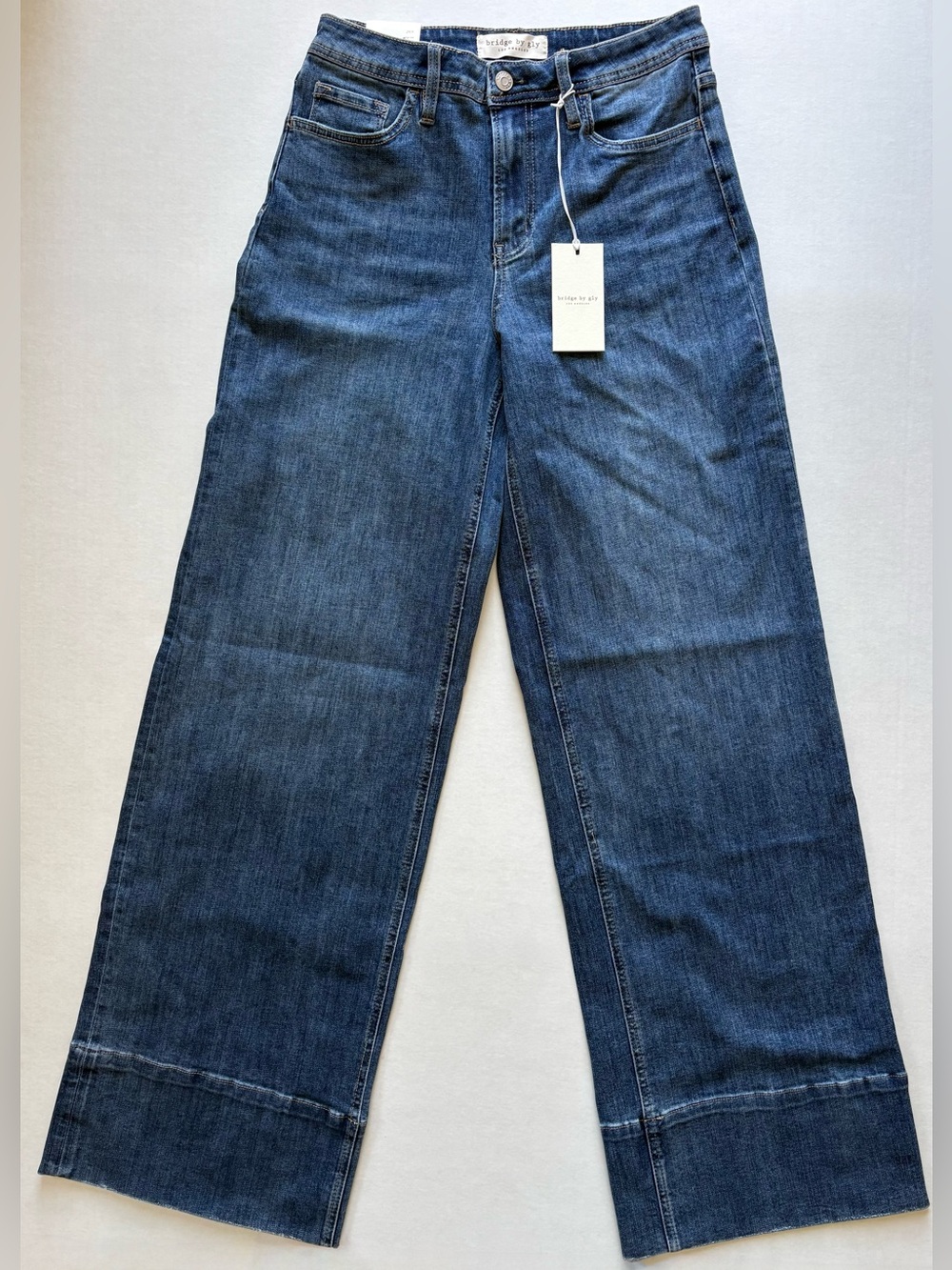 Bridge by GLY High-Rise Wide-Leg Dark Blue Jeans Size 29/9